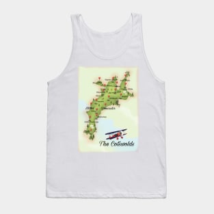 Cotswolds England travel map Tank Top